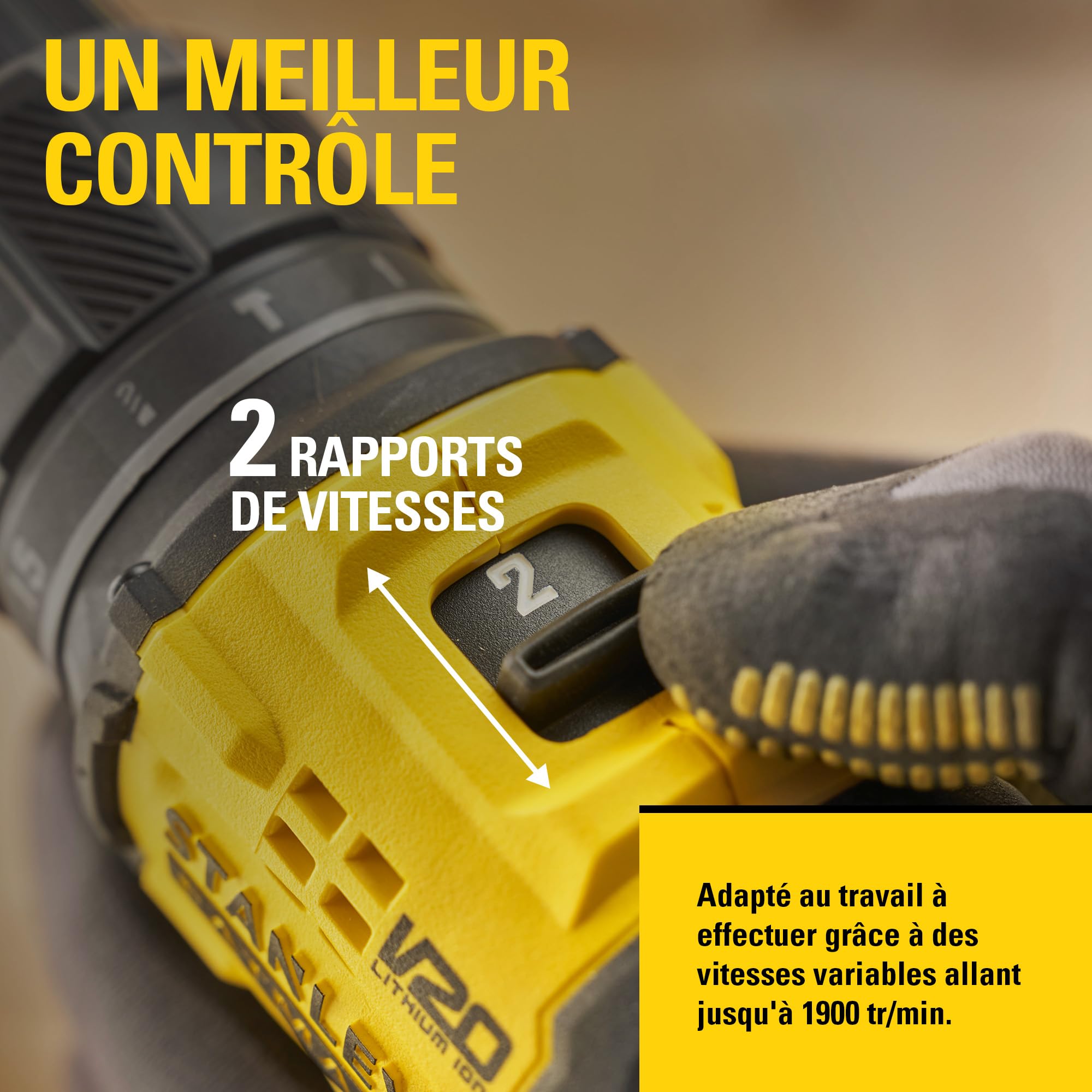 stanley-v20-sfmcd716d2a-qw-perceuse-percussion-18v-100-accessoires image 5