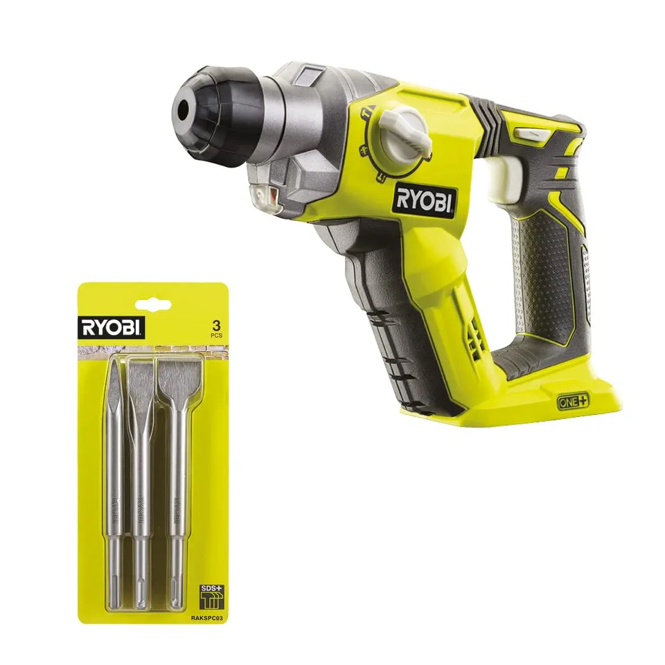 ryobi-one-marteau-perforateur-sds-plus-18v-1-3j-3-burins image 1
