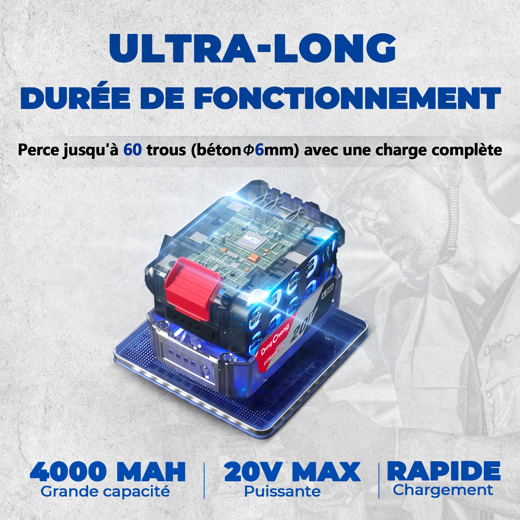 dongcheng-dczc22-perforateur-sans-fil-20v-sds-plus-1-batterie image 7