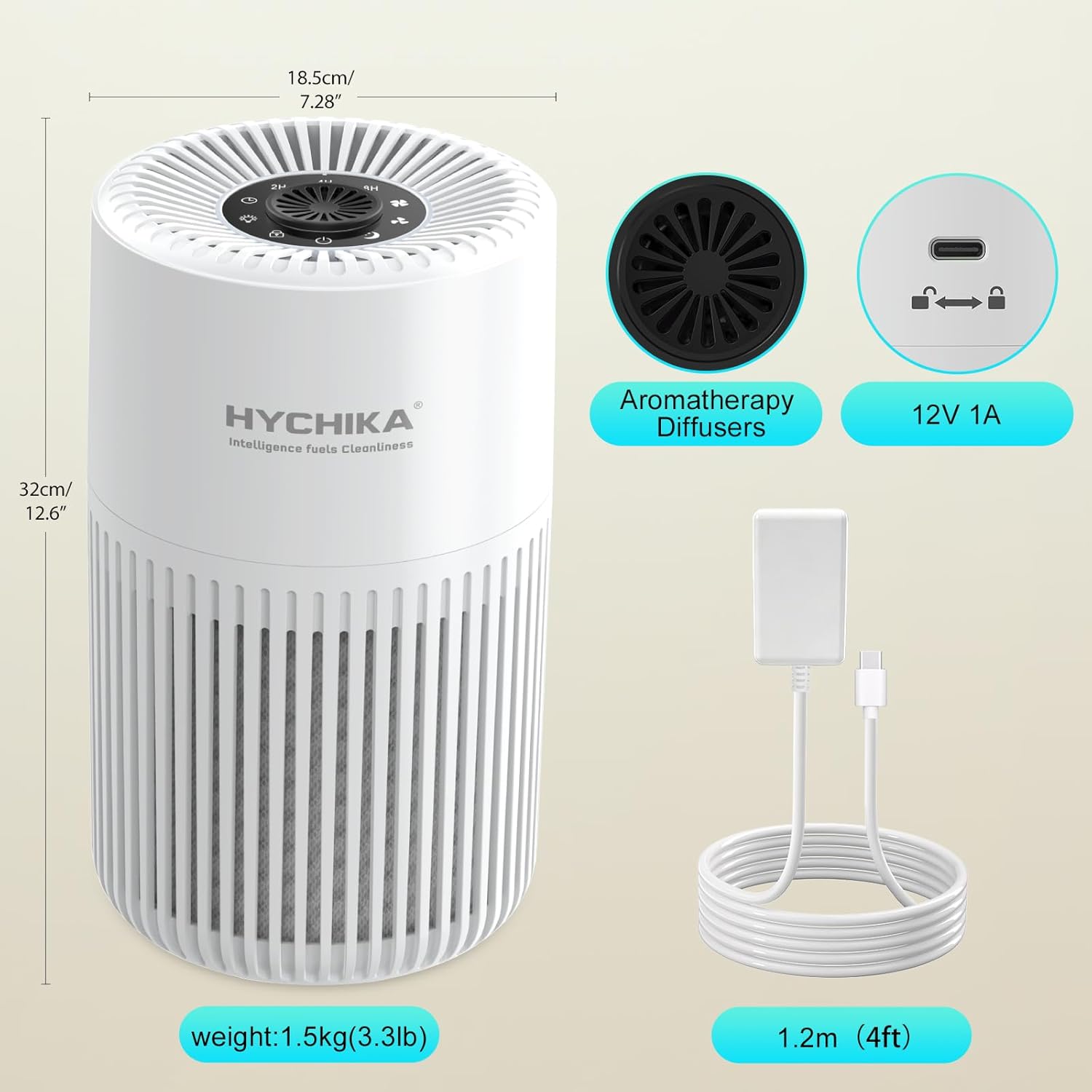 hychika-purificateur-d-air-hepa-h13-chambre-mode-nuit image 6
