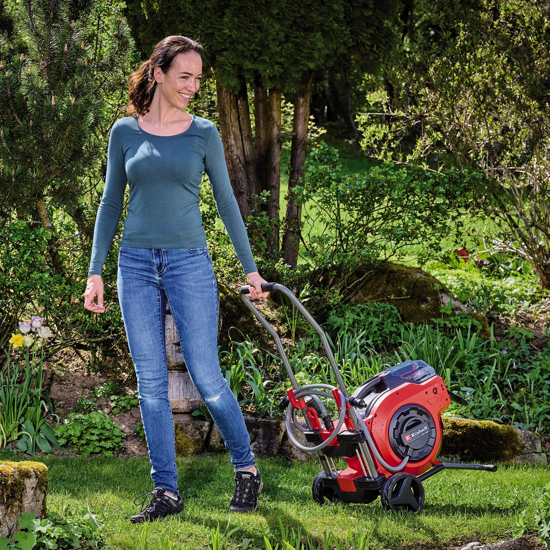 einhell-chariot-transport-enrouleur-tuyau-sac-75-l image 2