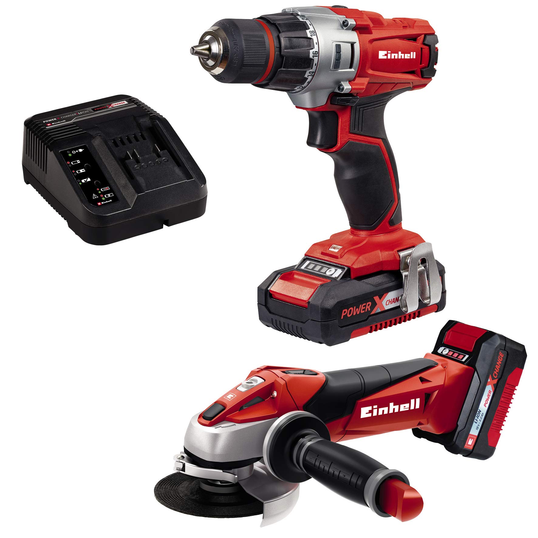 einhell-power-x-change-te-tk-18-li-kit-perceuse-meuleuse-18v image 1