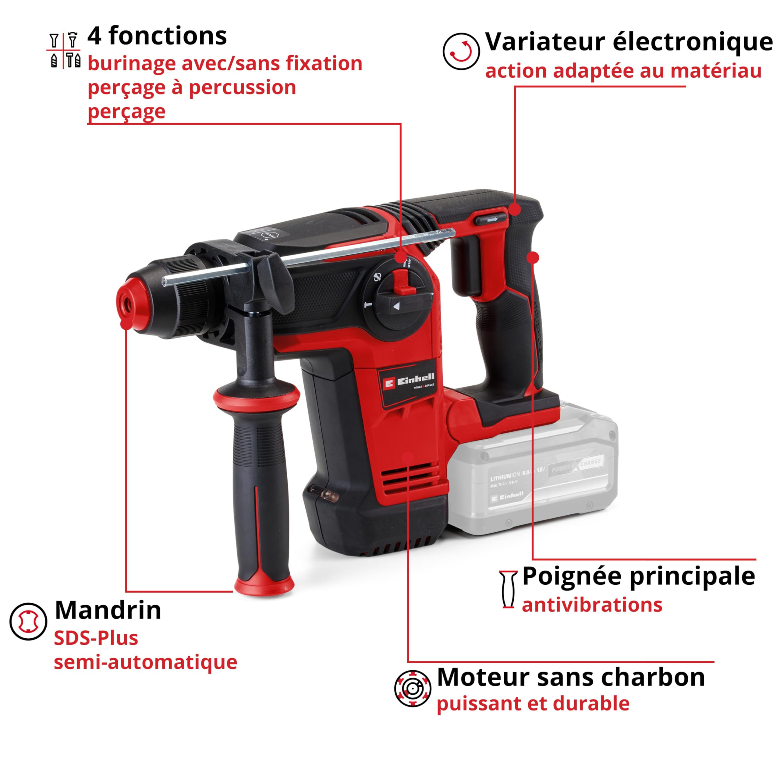 einhell-tp-hd-18-26-li-bl-perforateur-sans-fil-solo-sds-plus-2-6-j image 3