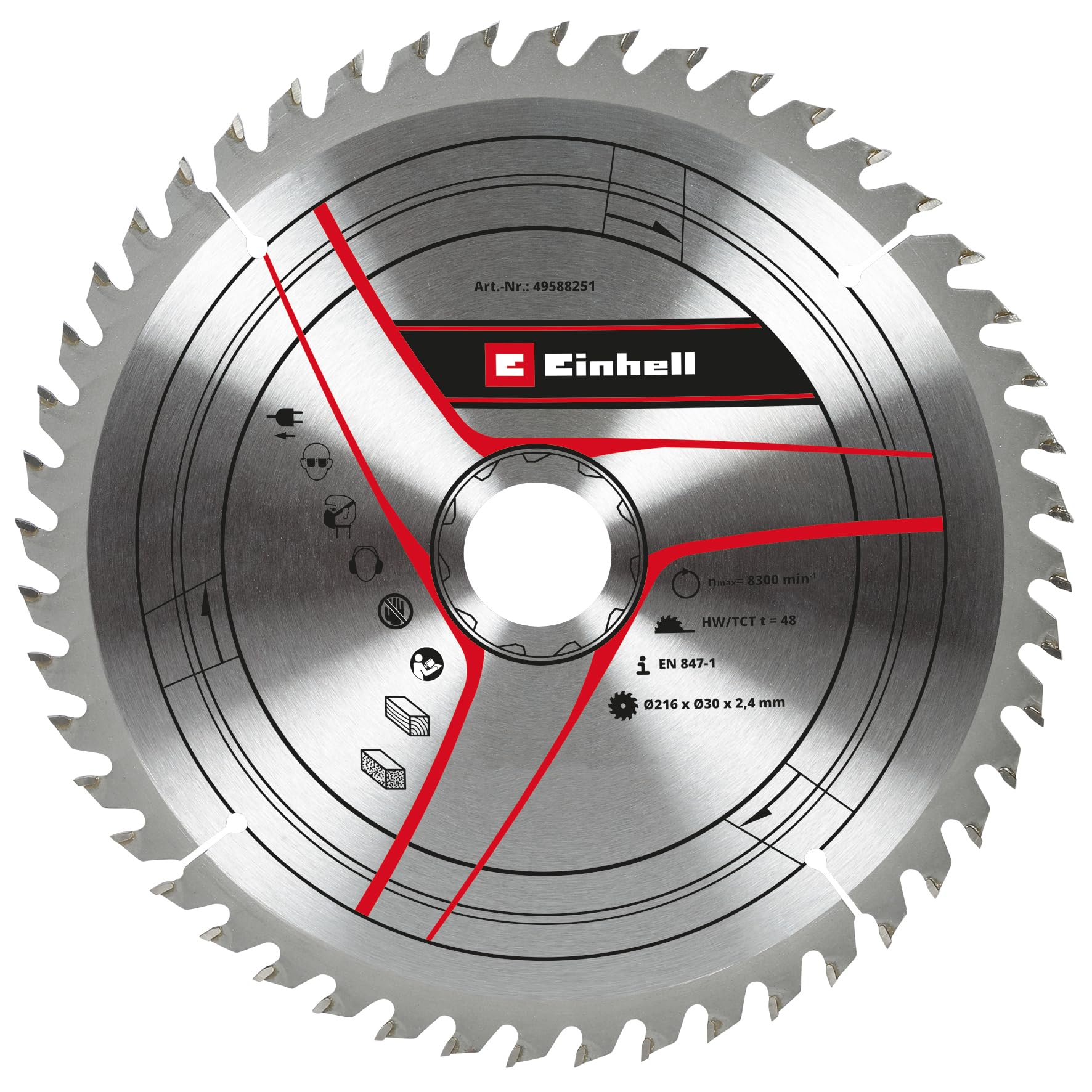 einhell-lame-scie-circulaire-hm-216x30-mm-48-dents-bois image 1