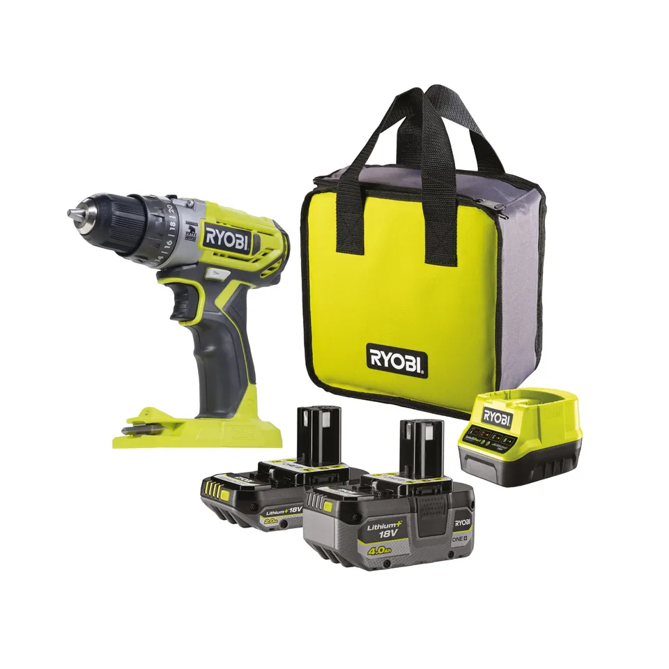 ryobi-r18pd2-242s-perceuse-visseuse-percussion-18v-2-batteries image 1