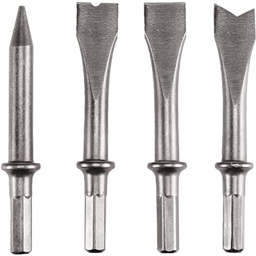 einhell-set-4-burins-marteau-pneumatique-plat-pointu-rivets image 1