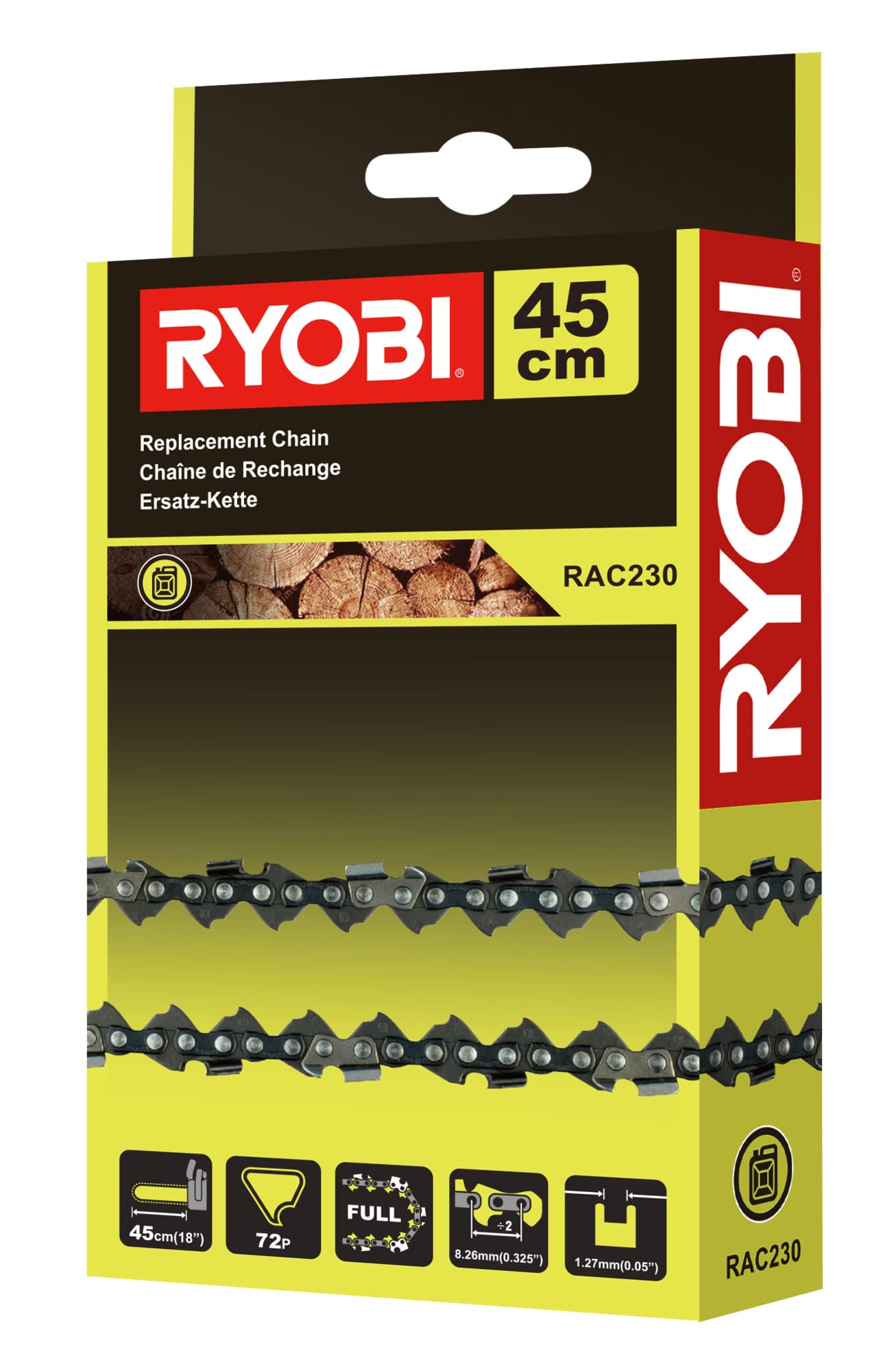 ryobi-rac230-cha-ne-tron-onneuse-45-cm-72-maillons image 2