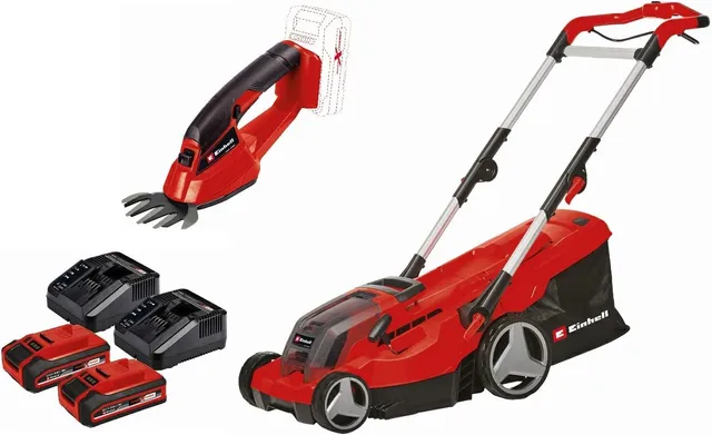 einhell-ge-cm-36-37-li-kit-tondeuse-37-cm-cisaille-18v image 1