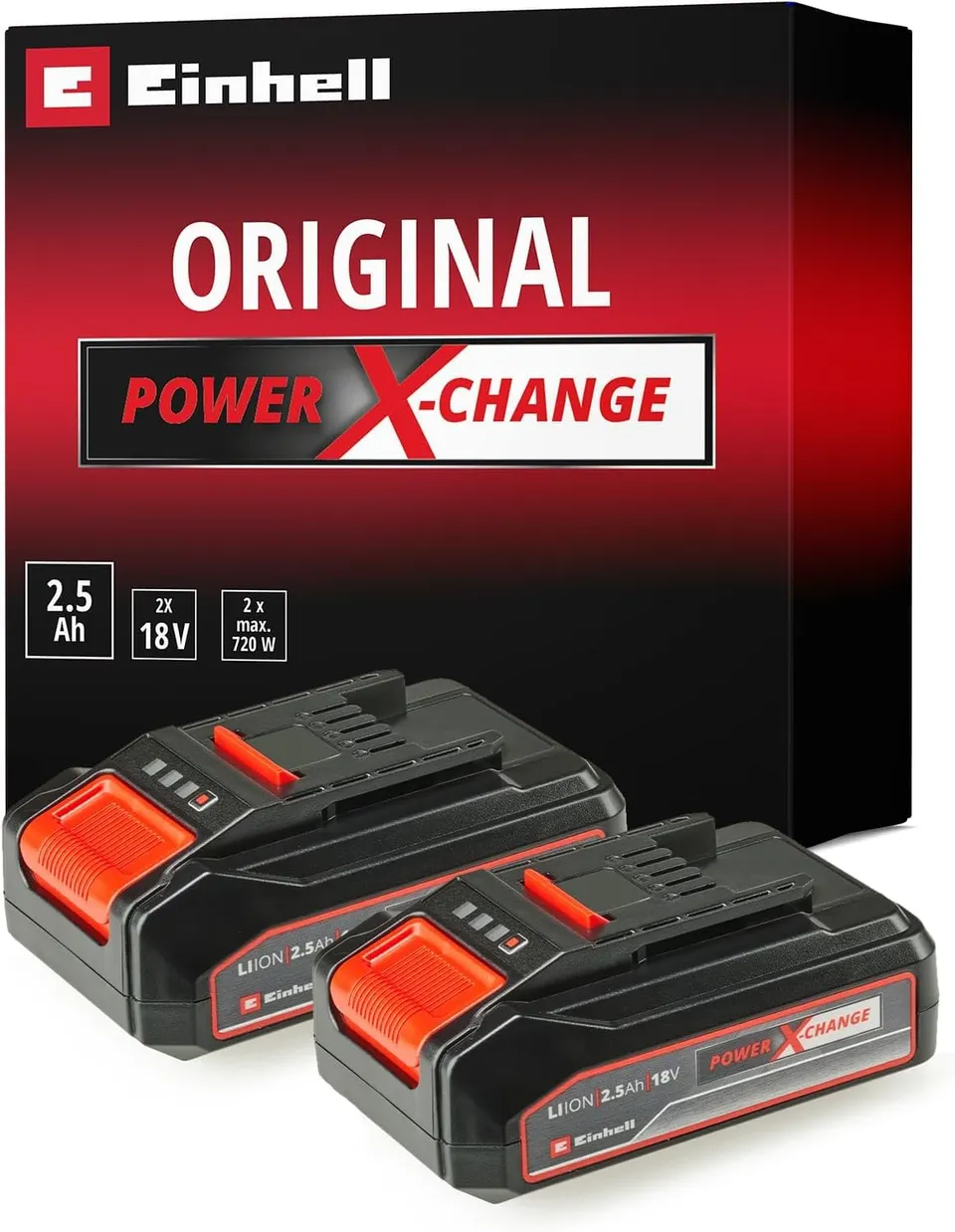 einhell-pxc-twinpack-batterie-18v-2-5ah-lot-de-2 image 1