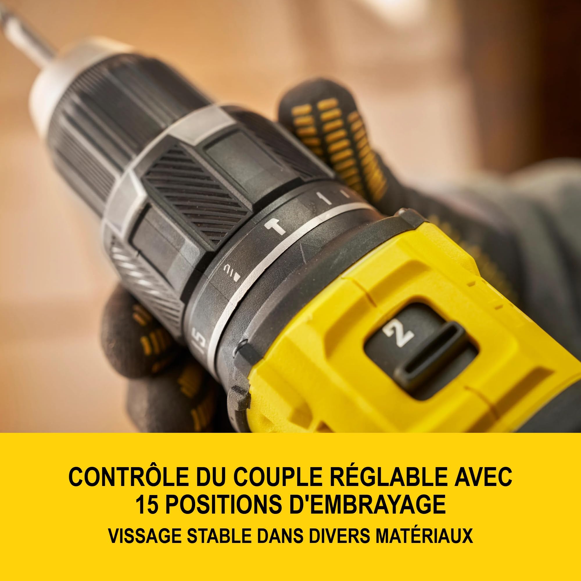 stanley-v20-sfmcd716d2t-qw-perceuse-visseuse-18v-2x2ah-60nm image 4