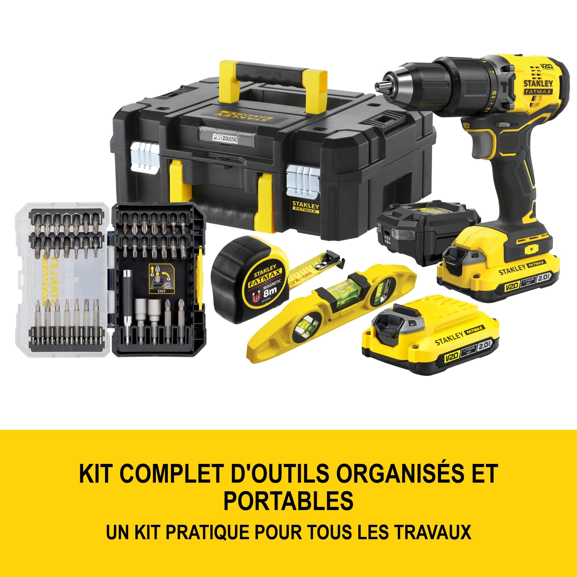 stanley-v20-sfmck101d2t-qw-kit-perceuse-18v-40-accessoires image 7