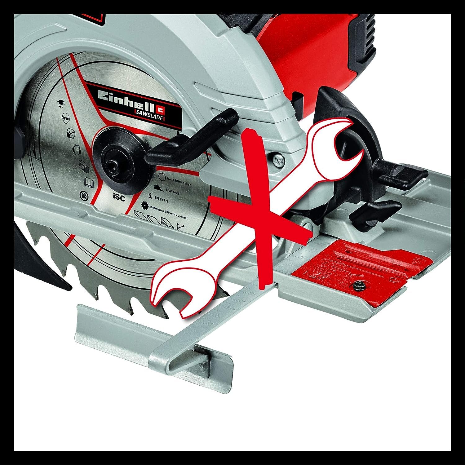 einhell-te-cs-190-1-scie-circulaire-190-mm-1500w-coupe-66-mm image 5