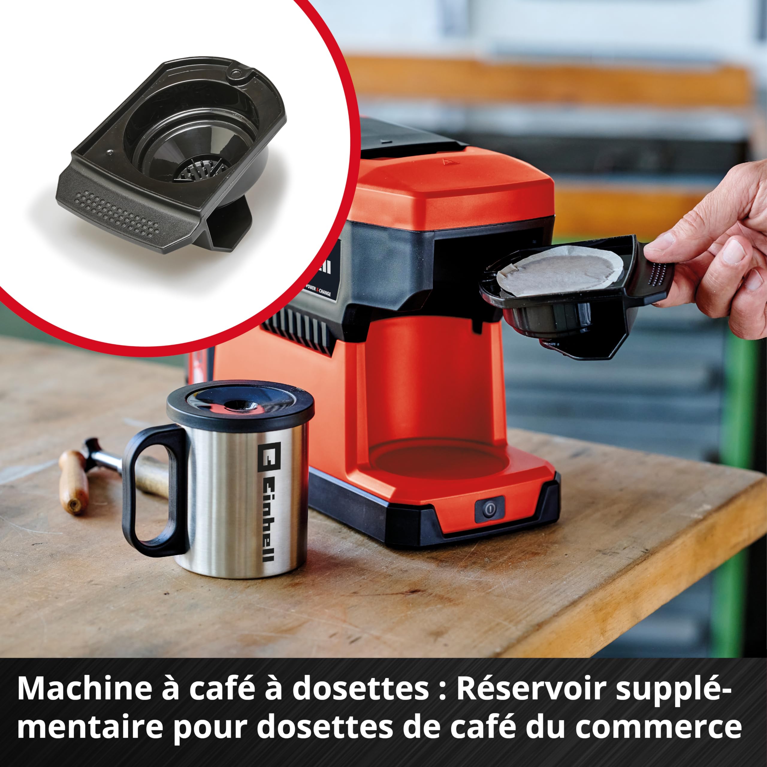 einhell-te-cf-18-li-solo-machine-caf-sans-fil-240-ml-filtre-dosettes image 8