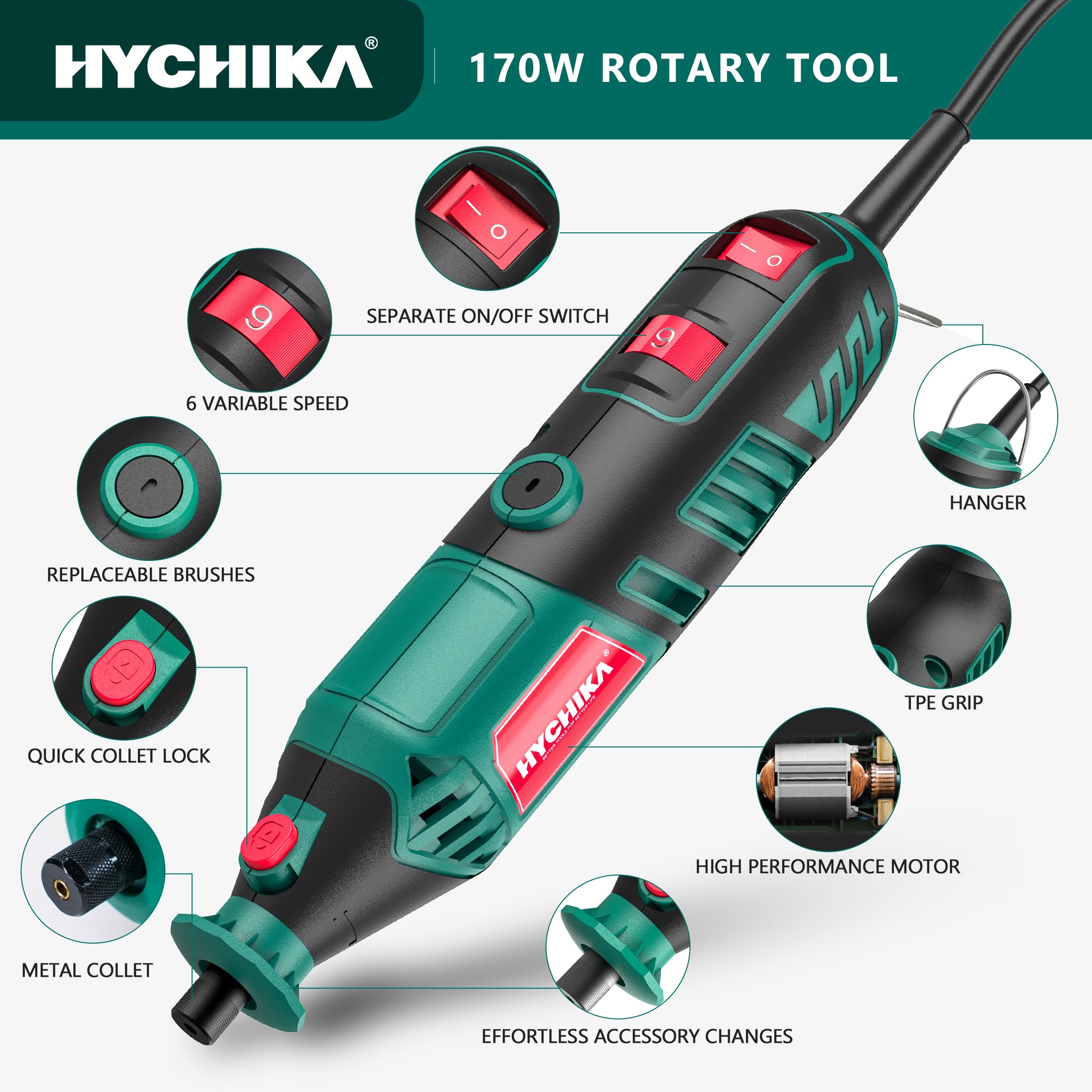 hychika-specialty-tools-outil-rotatif-filaire-179-pi-ces-180w image 2