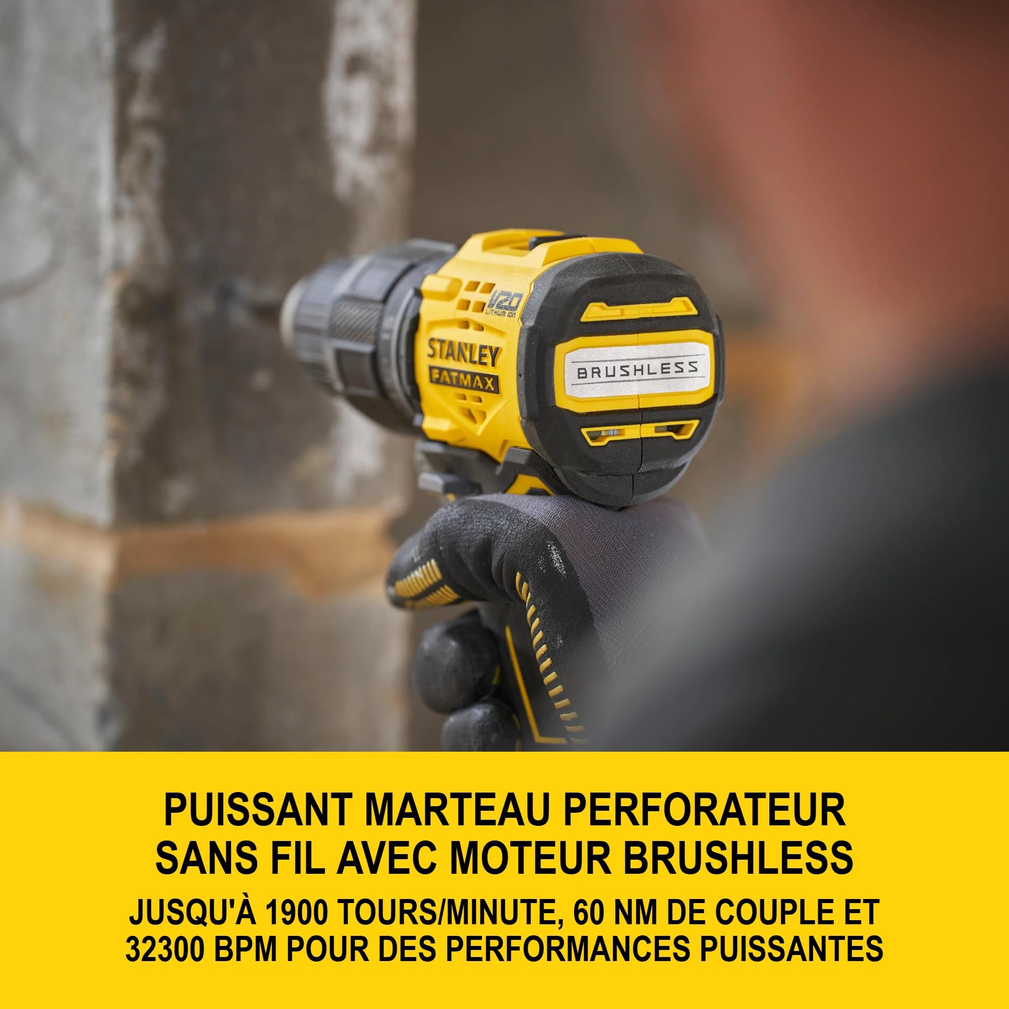 stanley-v20-sfmcd716d2t-qw-perceuse-visseuse-18v-2x2ah-60nm image 2
