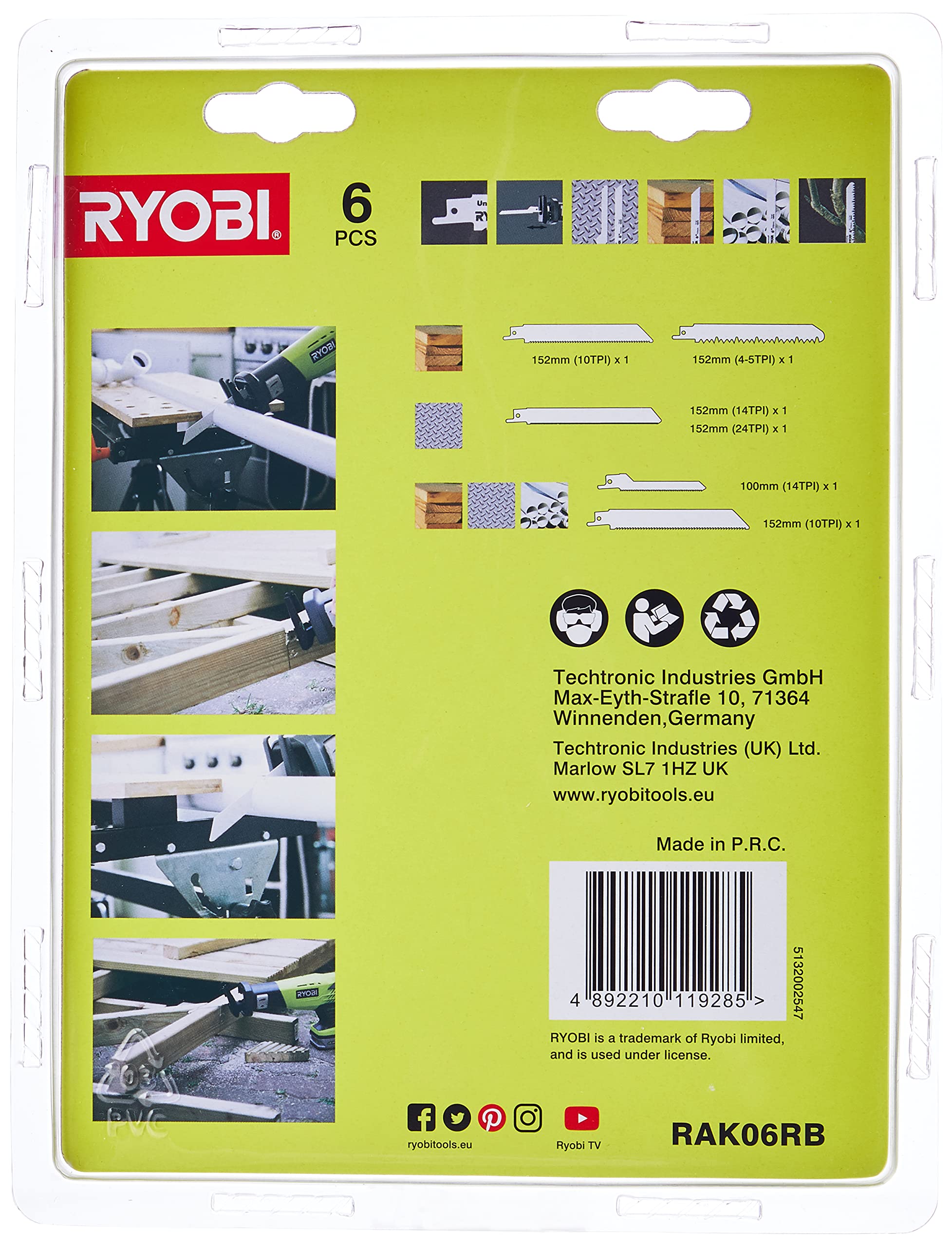 ryobi-rak06rb-lot-6-lames-scie-sabre-bois-m-tal image 2