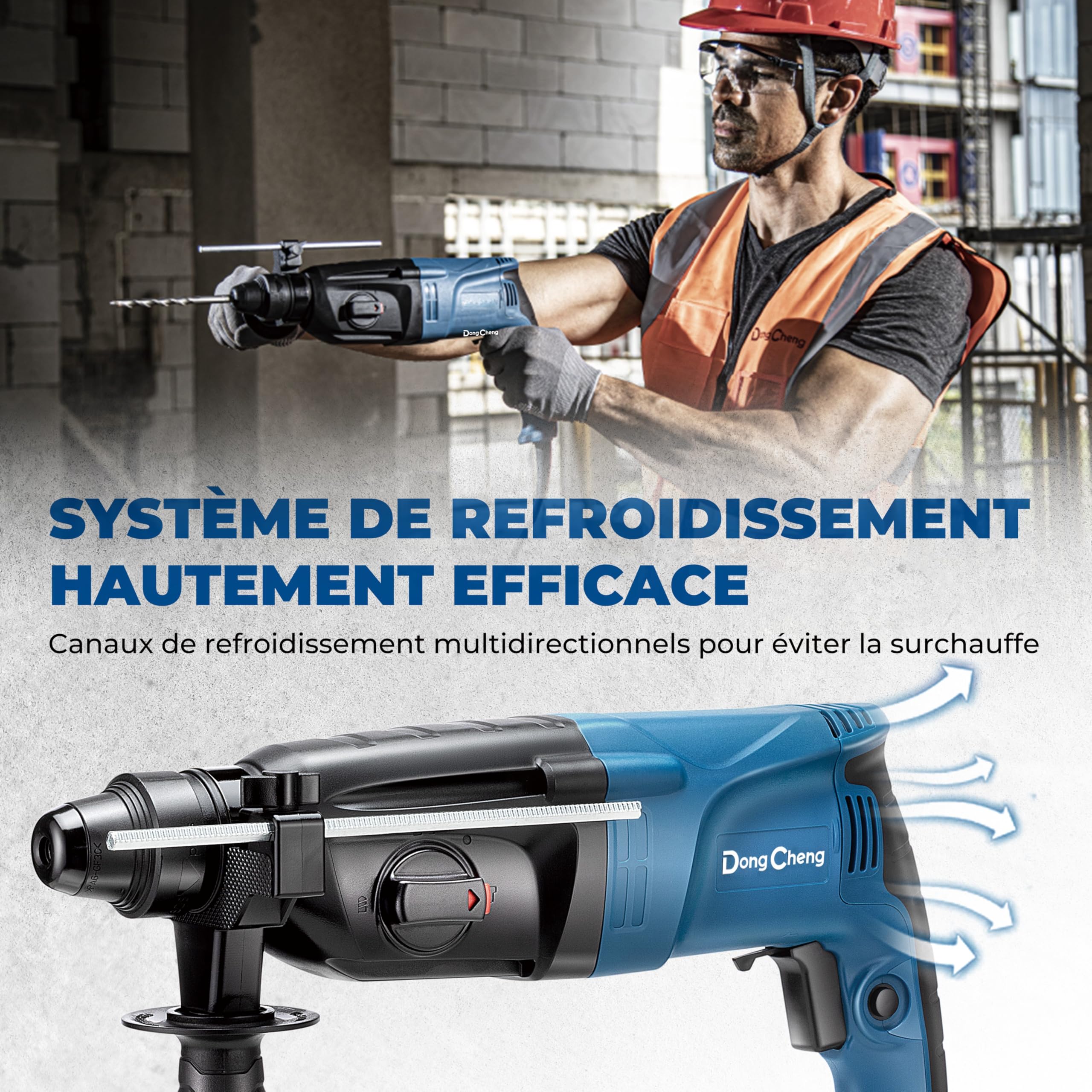 dong-cheng-marteau-perforateur-800w-2-8j-sds-plus-26-mm image 6