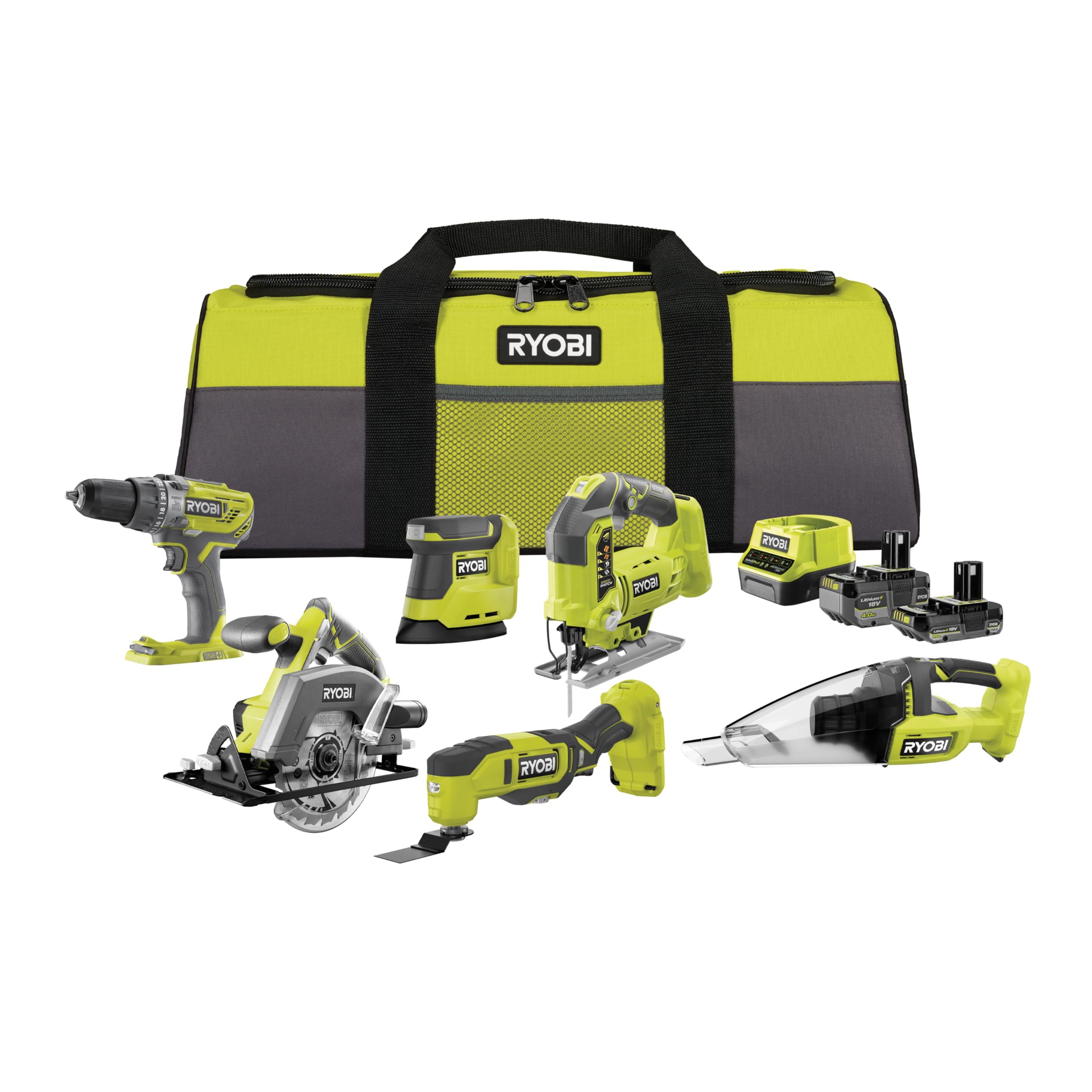 ryobi-one-kit-6-outils-18v-rck186o-242szl-4ah-2ah image 1