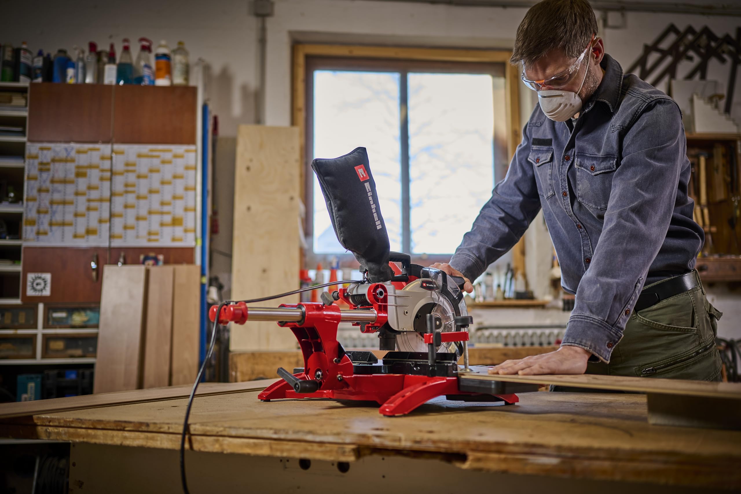 einhell-tc-sm-2131-2-dual-scie-onglet-radiale-1800w-210mm image 2