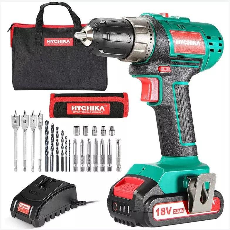 hychika-drills-dd18f-perceuse-visseuse-18v-2000mah-22-accessoires image 1