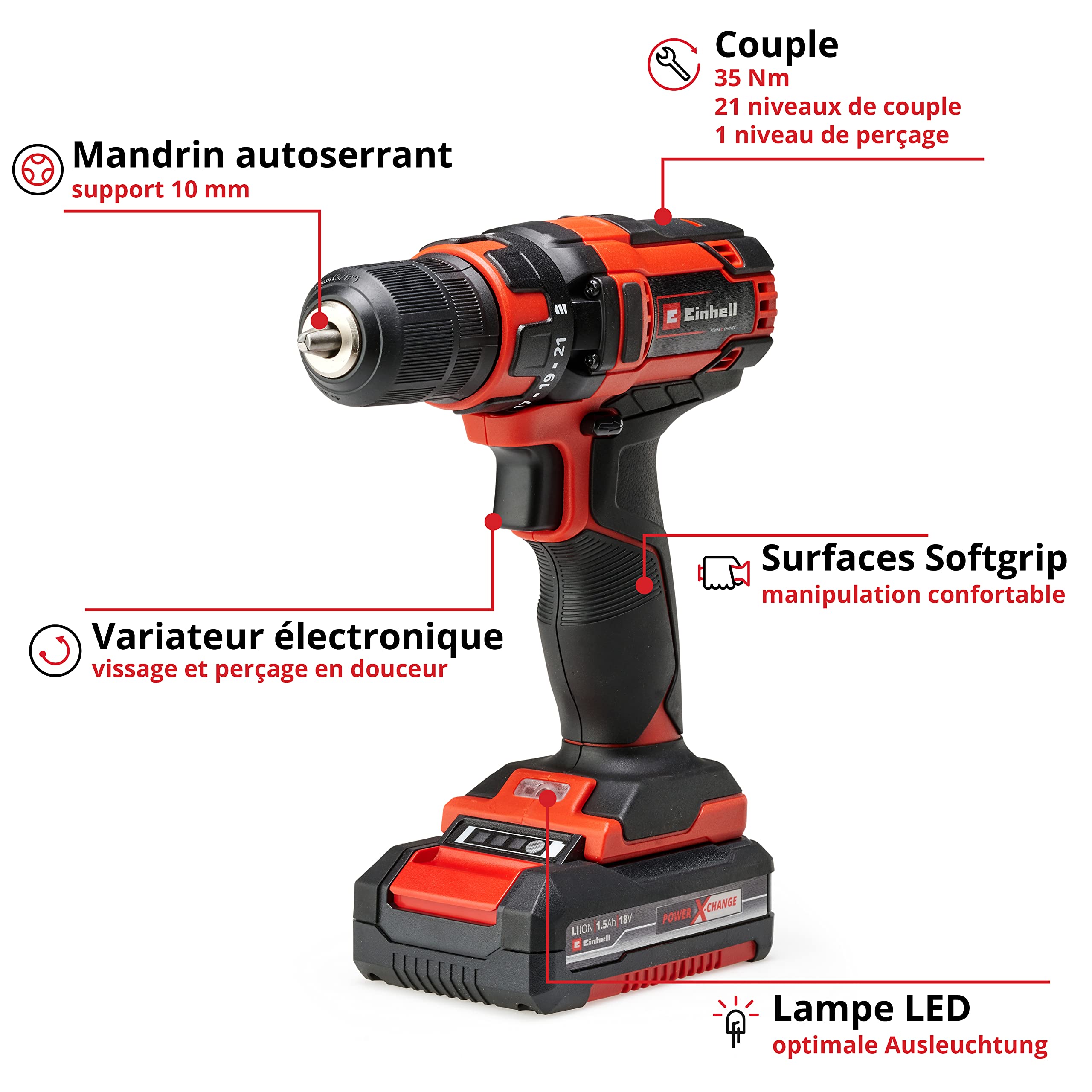 einhell-tc-cd-18-35-li-perceuse-visseuse-18v-avec-batterie-1-5ah image 3