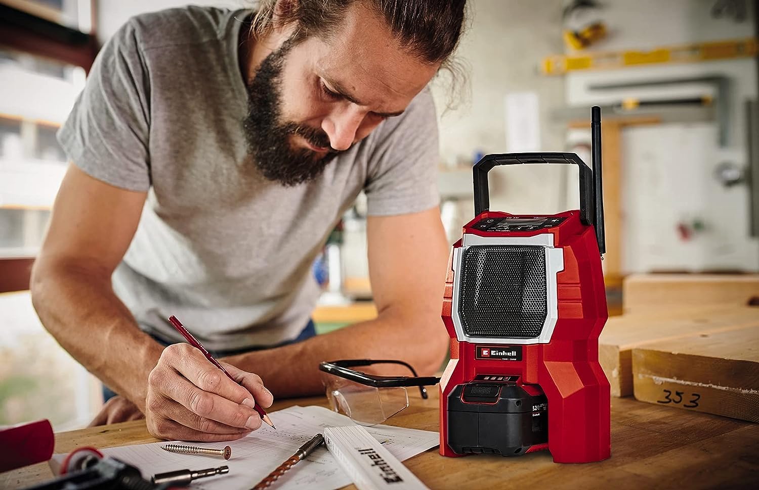 einhell-tc-ra-18-li-bt-solo-radio-chantier-bluetooth-sans-batterie image 3