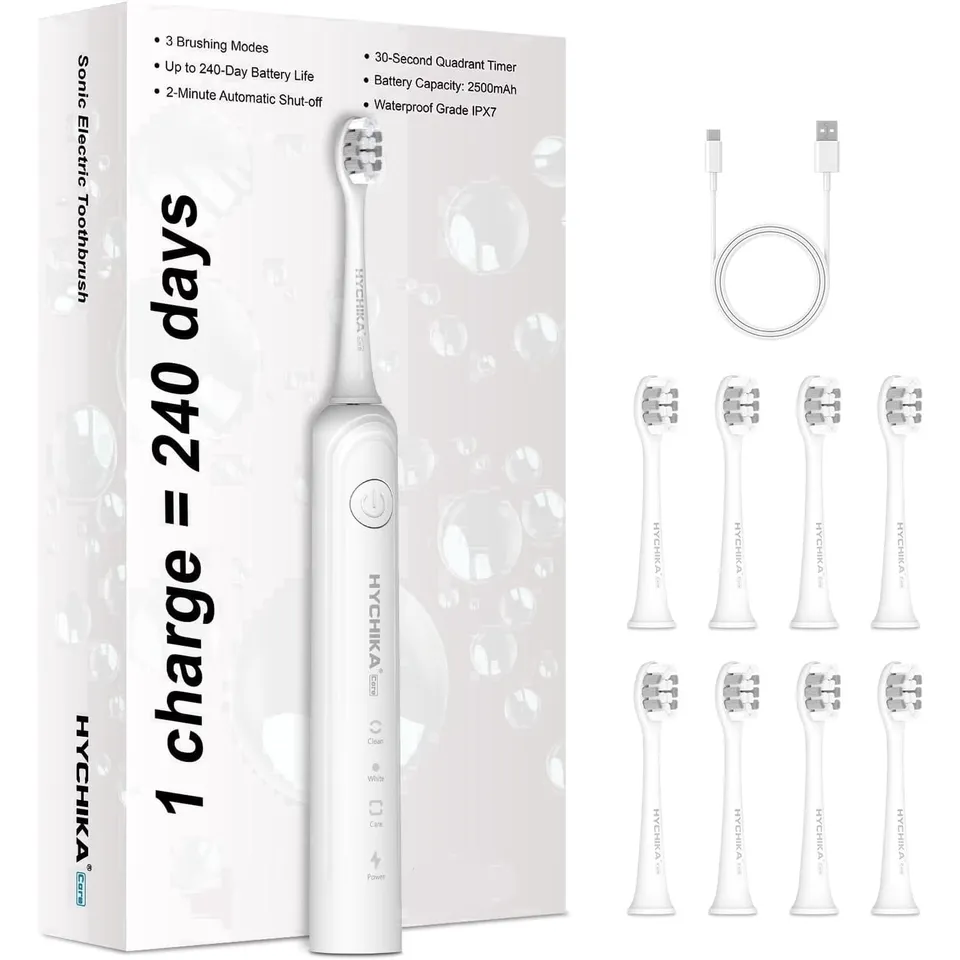 hychika-specialty-tools-brosse-dents-lectrique-blanche-8-t-tes image 1