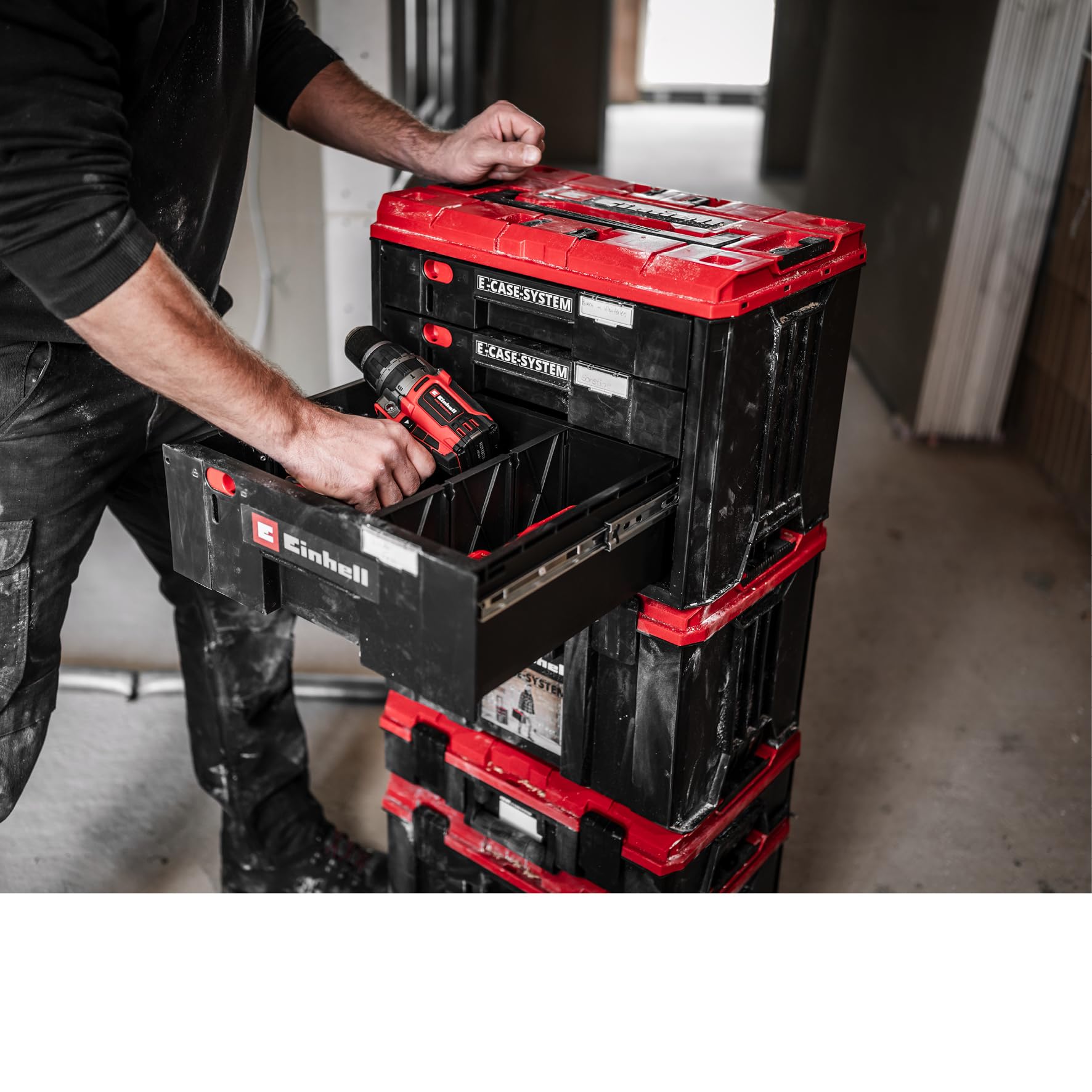 einhell-e-case-mallette-tiroirs-41-5-cm-3-tiroirs image 2