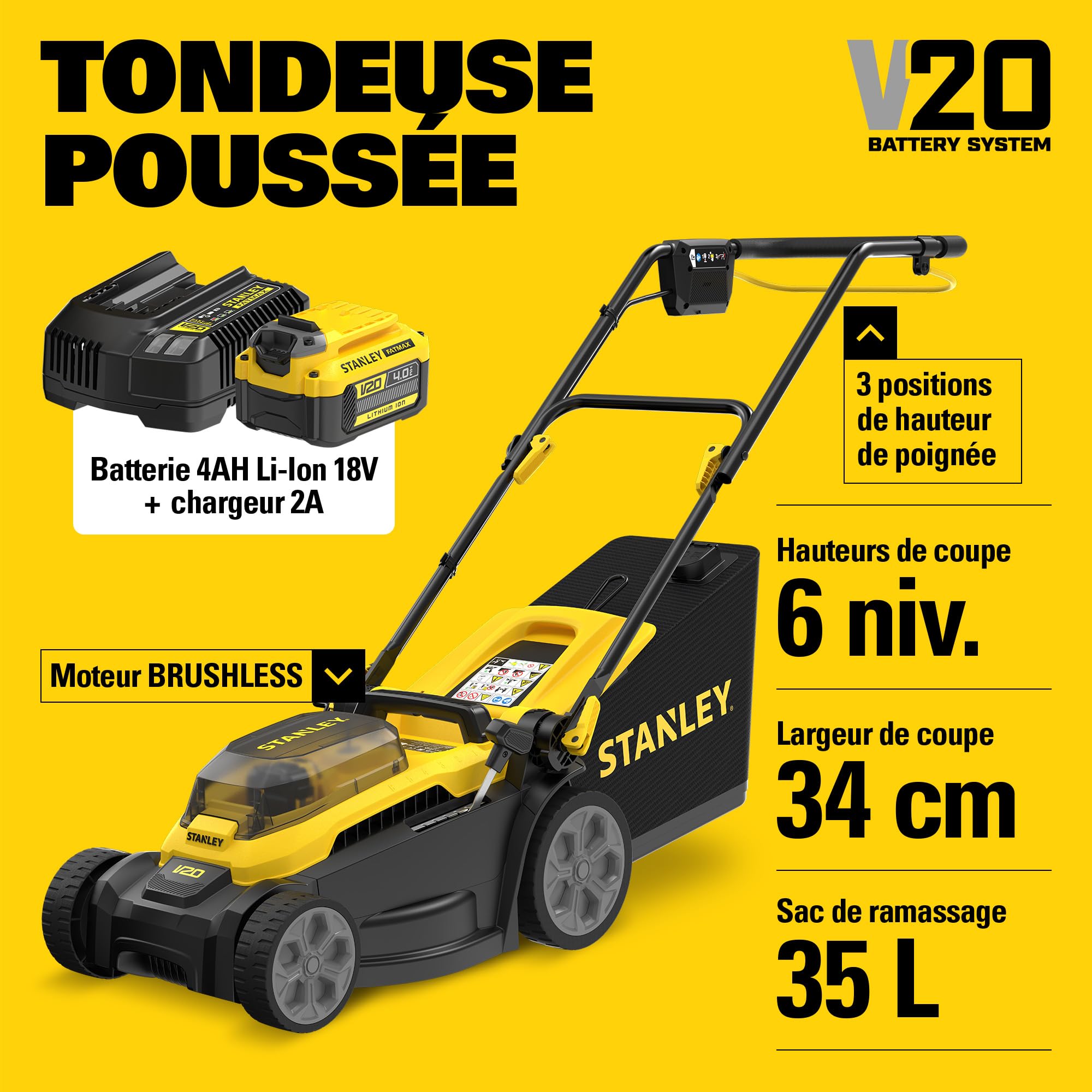 stanley-v20-scmwp3401m1-qw-tondeuse-sans-fil-34-cm-4ah image 2