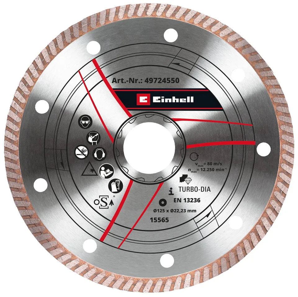 einhell-turborand-disque-diamant-125-mm-extra-fin-b-ton image 1