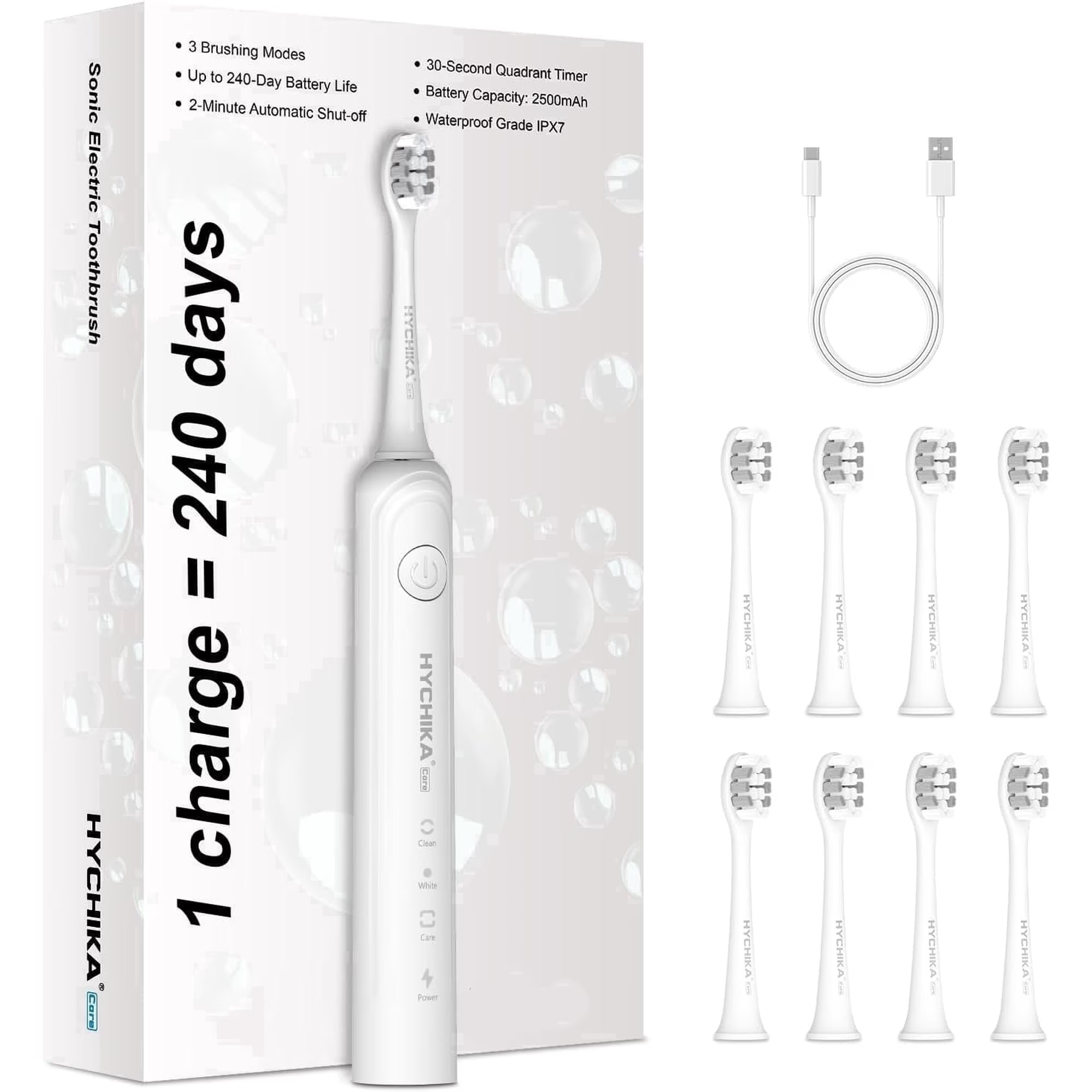 hychika-specialty-tools-brosse-dents-lectrique-blanche-8-t-tes image 1