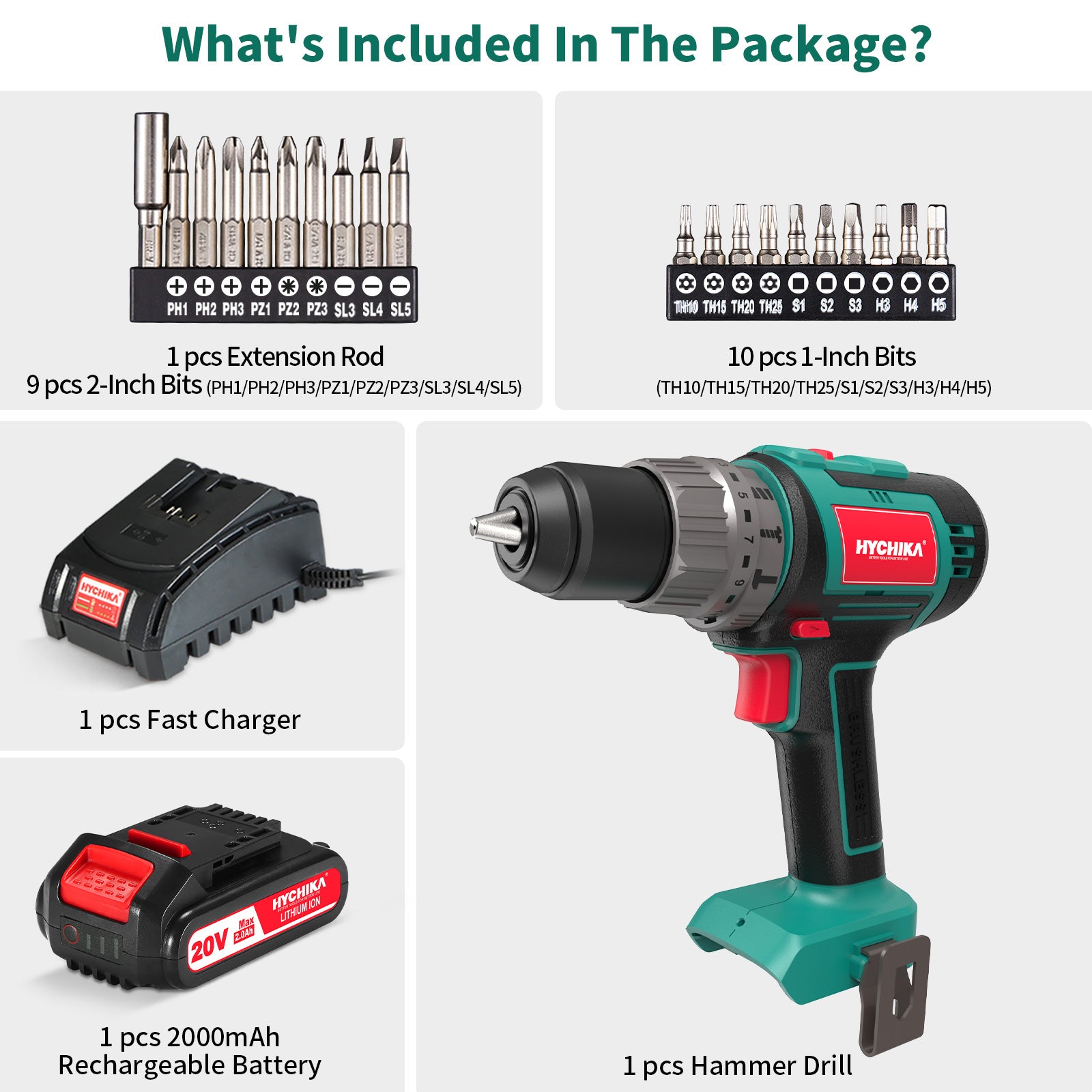 hychika-drills-drivers-perceuse-percussion-20v-60nm-2ah image 6