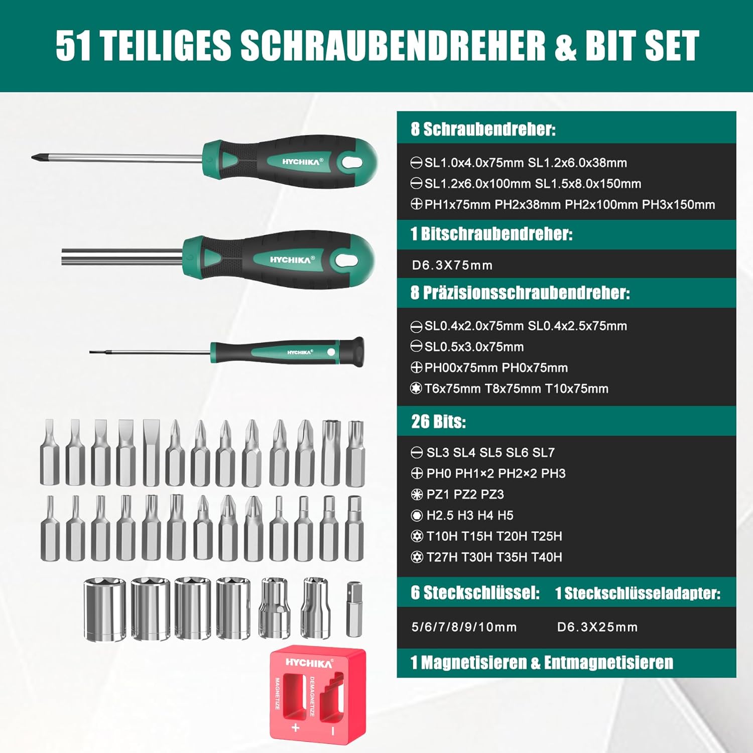 hychika-coffret-tournevis-51-pi-ces-cr-v-magn-tique image 2