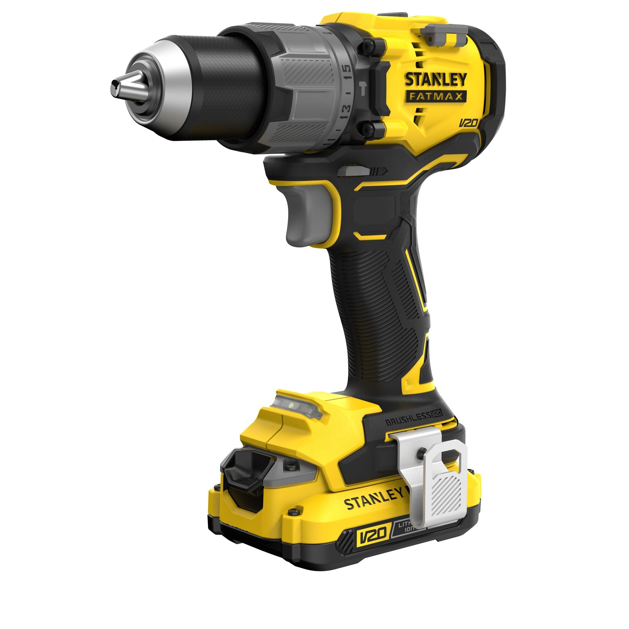 stanley-v20-perceuse-visseuse-percussion-brushless-18v-2x2-0ah-kit image 3