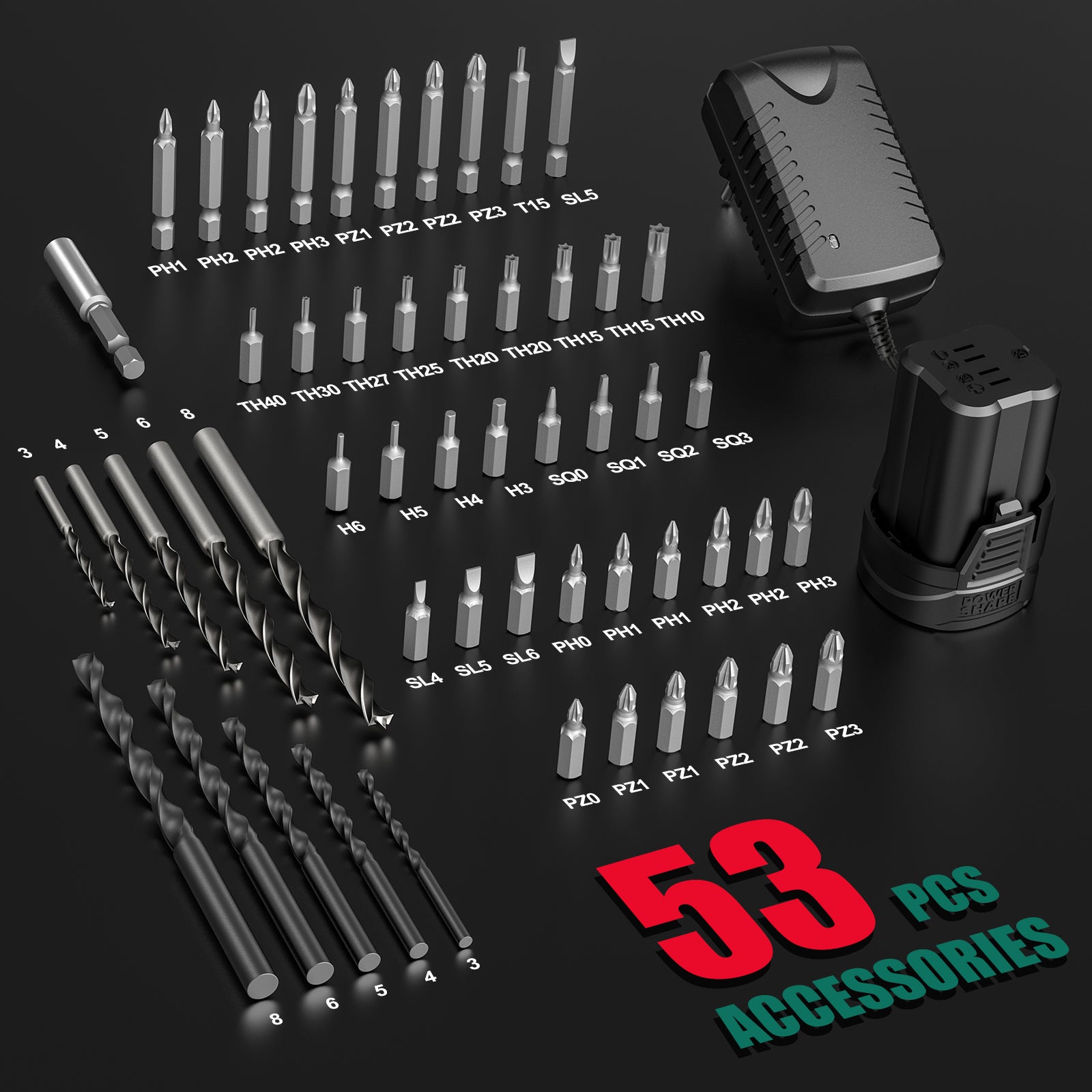 hychika-drills-perceuse-brushless-16-8v-45nm-53-accessoires image 6
