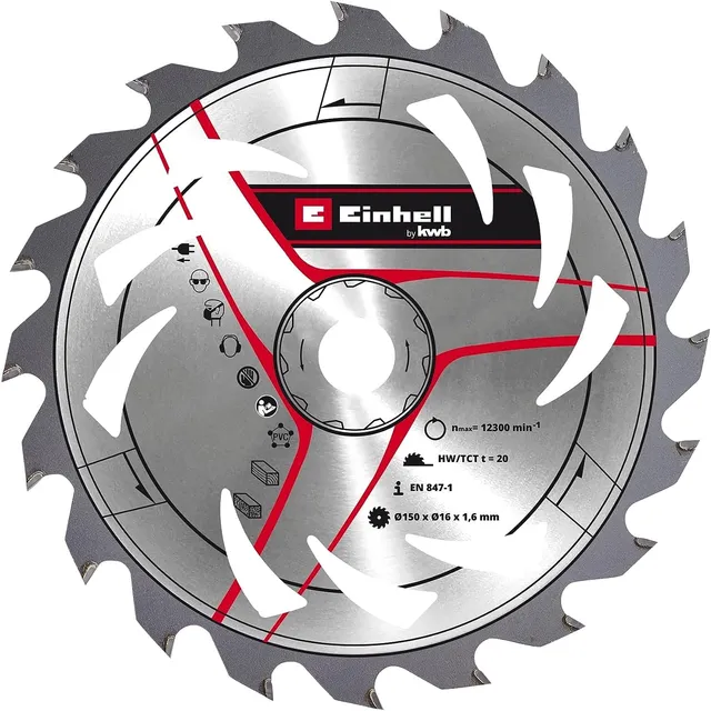 einhell-saws-lame-scie-circulaire-150x16mm-20-dents-tct image 1